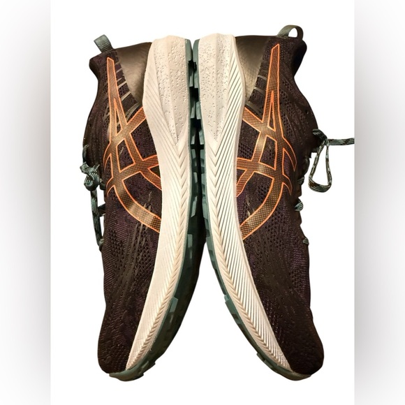 ASICS FujiLite 3 Trail Running Shoes Men’s 11.5 FlyteFoam Black Orange Purple - Picture 11 of 15